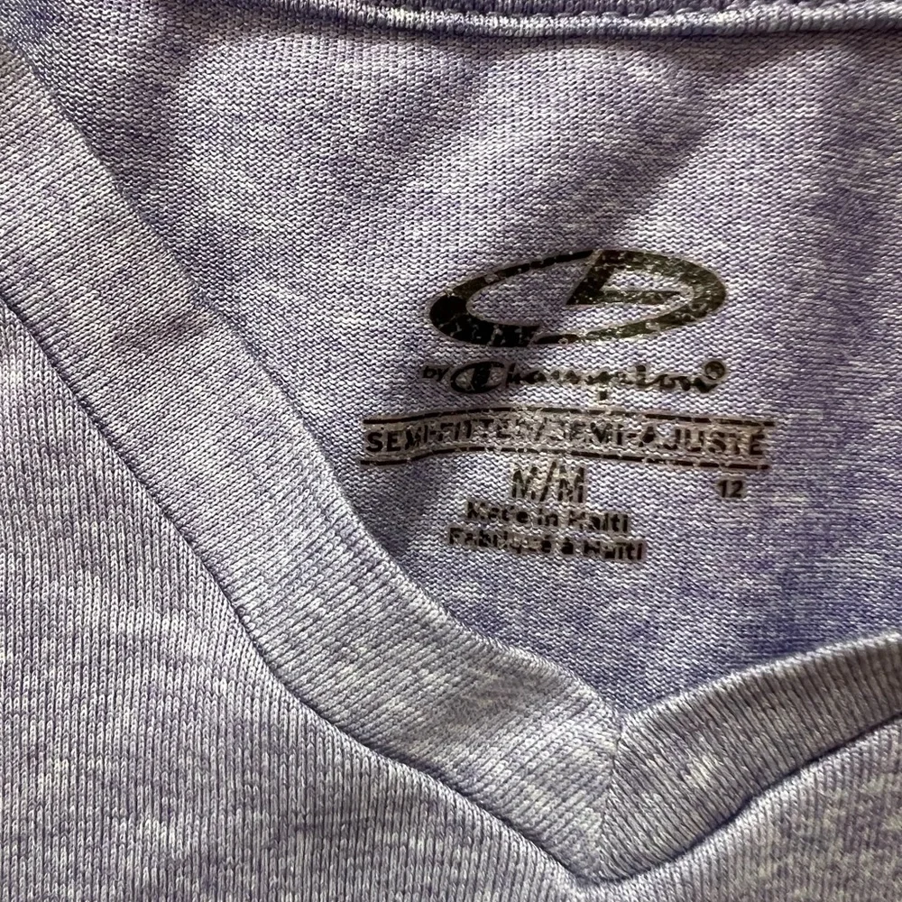 Champion Kids Heather Purple V-Neck Tee